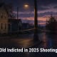Fostoria News Flooded street at dusk with police tape after shooting incident in Toledo.